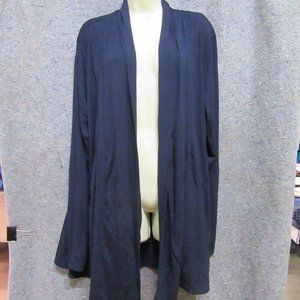 Navy Blue Dantelle Waterfall Drape Cardigan